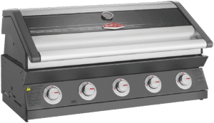 BeefEater 1600 Series Dark 5 Burner Built In BBQ w/ Cast Iron Burners & Grills - Body Only