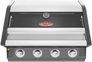 BeefEater 1600 Series Dark 4 Burner Built In BBQ w/ Cast Iron Burners & Grills - Body Only