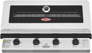 BeefEater 1200 Series Stainless Steel 4 Burner Built-in BBQ with Cast Iron Burners & Grills