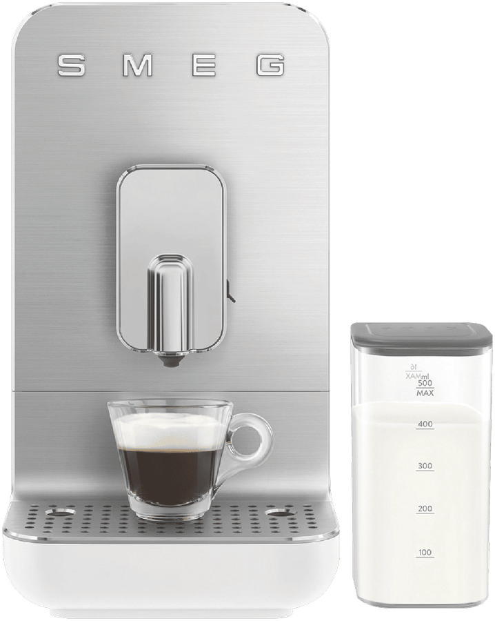 Smeg Bean To Cup Coffee Machine With Milk Steaming System Matte White