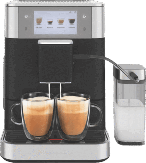 KitchenAid Fully Automatic Espresso Machine With Milk Container Cast Iron Black
