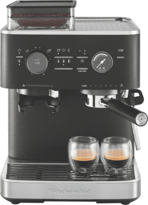 KitchenAid Semi Automatic Espresso Machine With Burr Grinder Cast Iron Black